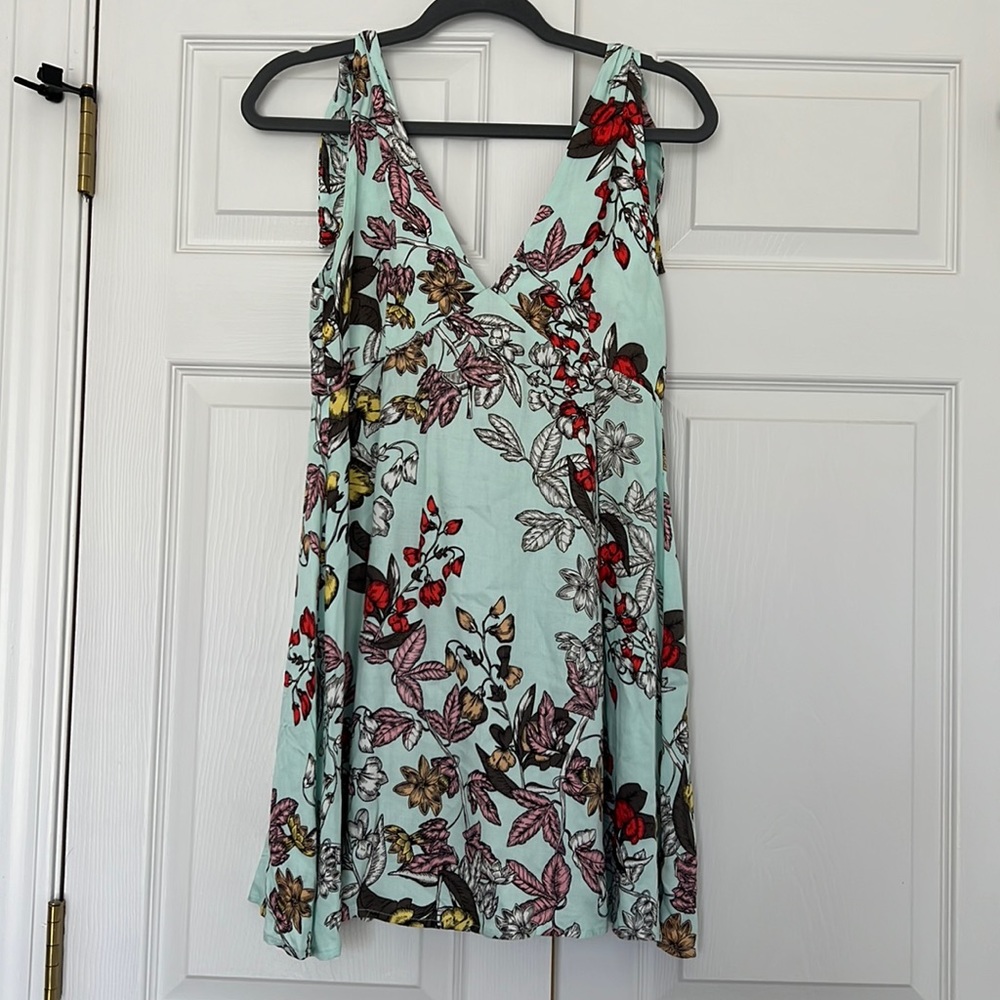MinkPink Deep V Mint Mini Dress